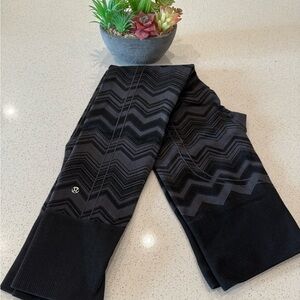 lululemon athletica Black Chevron Leggings